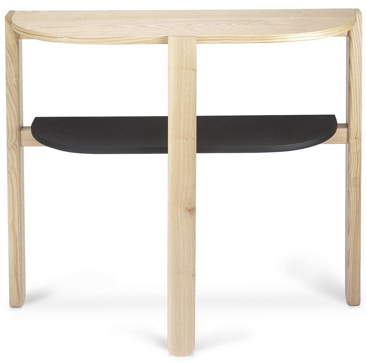 Unyqoos Stijlvolle consoletafel van essenhout voor uw interieur in zwart en natuur Bruin