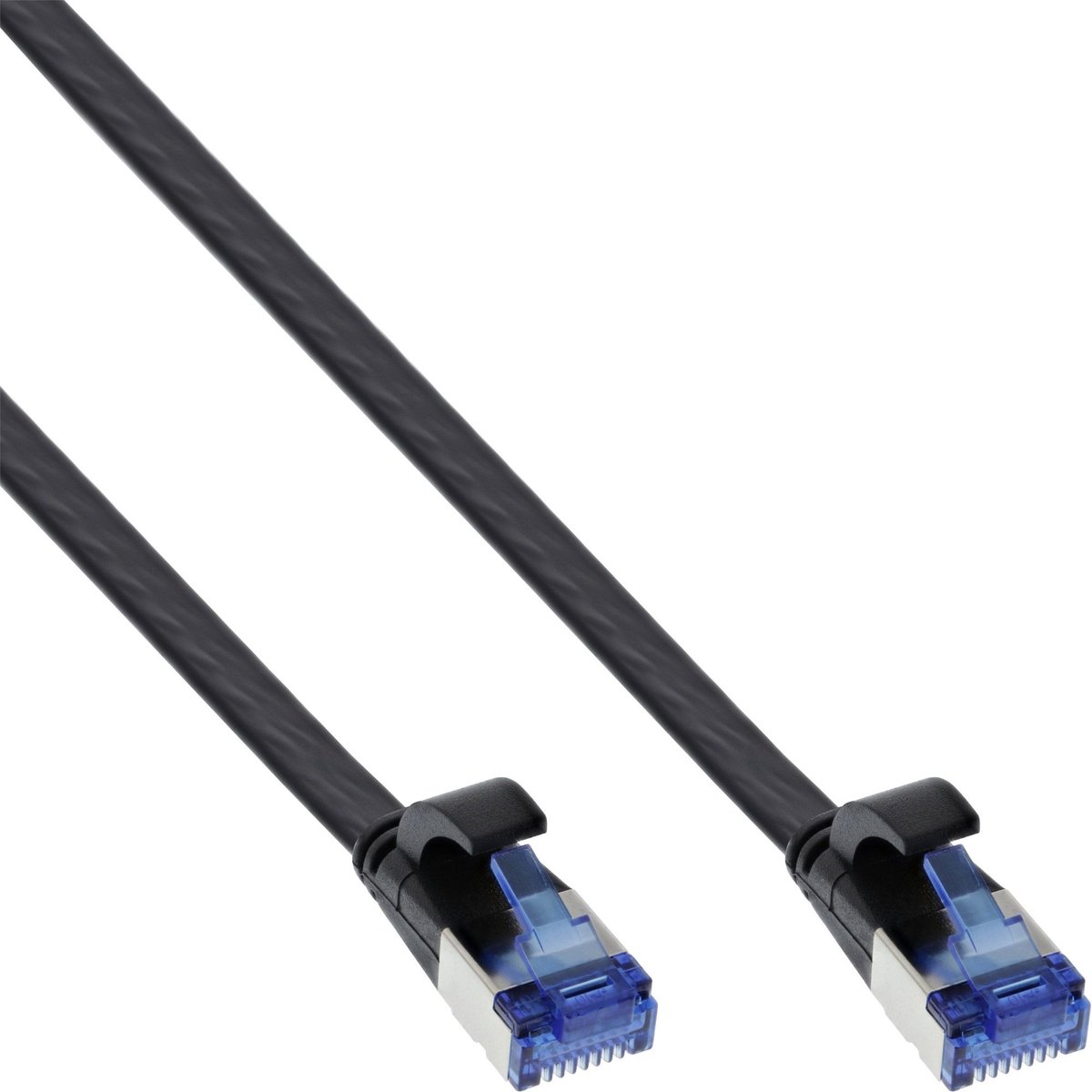 Image of UFTP CAT6a flexibele platte netwerkkabel | TPE LSZH | zwart | 20 meter