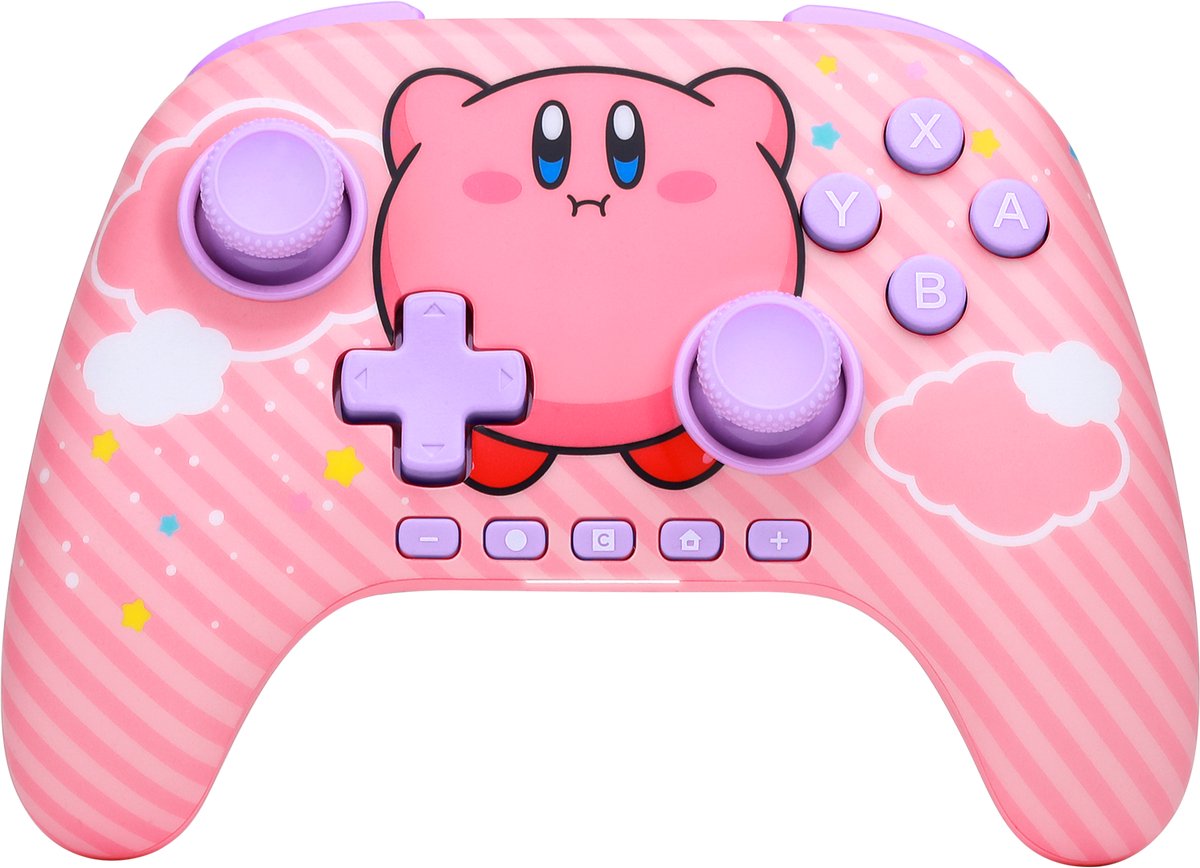 PowerA Draadloze Controller Nintendo Switch, 2, Lite, OLED - Kirby Puff - Roze