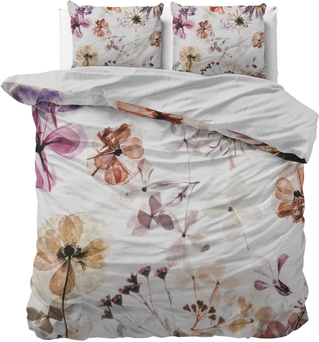 Unyqoos Elegante 3-delige Beddengoedset met Bloemenpatroon en Ritssluiting