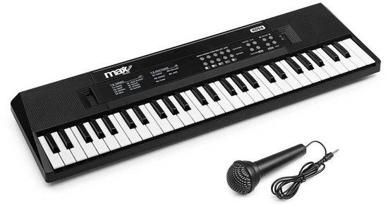 MAX KD54 keyboard – 54 toetsen – oplaadbaar – zwart