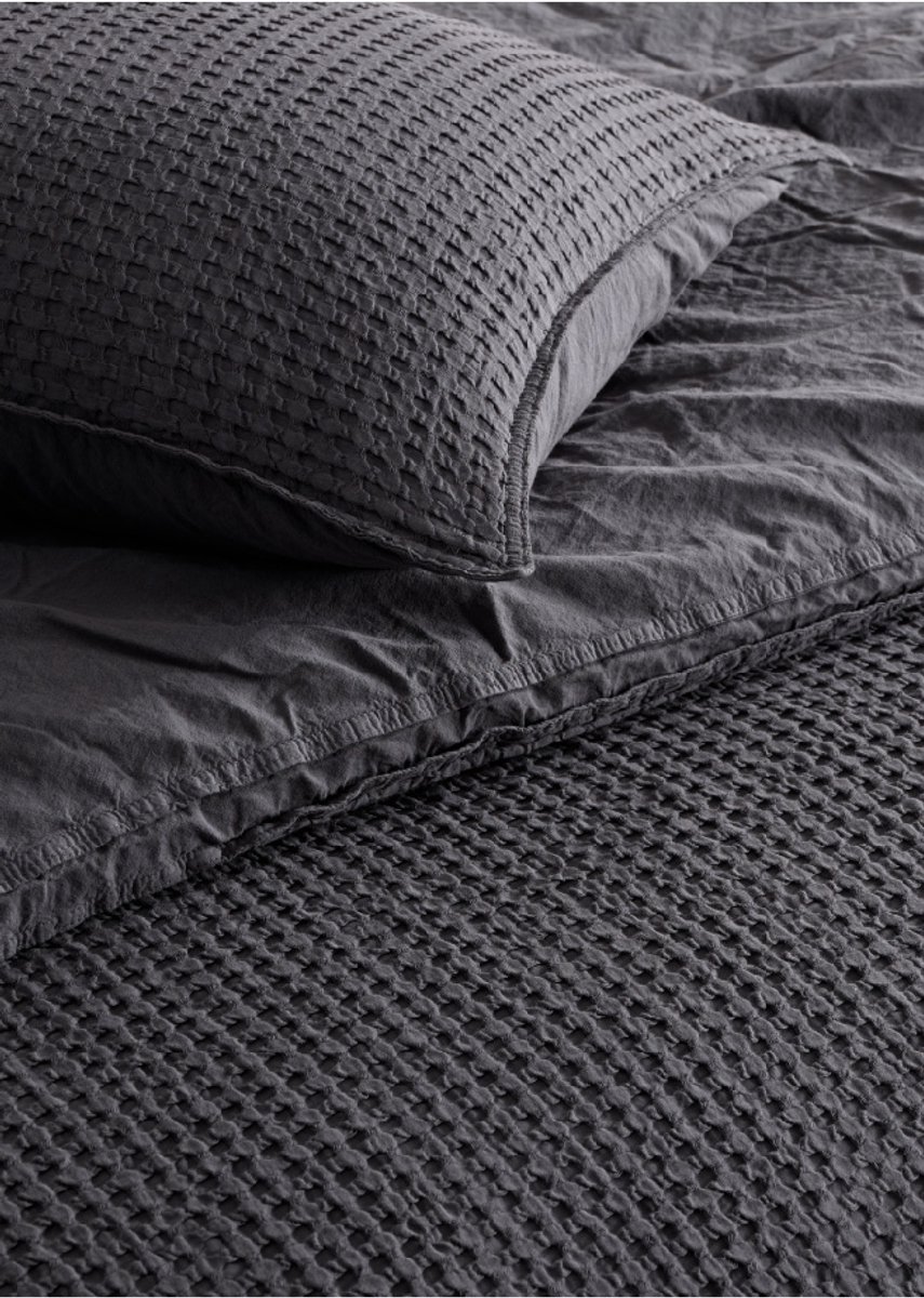 Mila Home Waffle Collection - Beddengoedset Dekbedovertrek - Waffle Dessin - 100% Katoen Waffle- OEKO-TEX Gecertificeerd - 240x220 cm + 2 Kussenhoes 60x70 cm