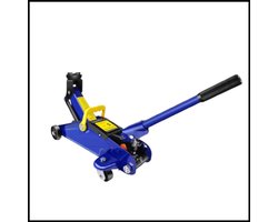 Hydraulische Garagekrik 2 Ton – Stalen Trolley Wagenkrik – 135–320mm Hefhoogte – 360° Wielen – Compact – Hoge Stabiliteit – Voor Auto & Bestelwagen – Werkplaats & Thuisgebruik