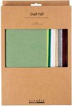 Pakket 'Craft Felt' met 10 vellen A4 vilt van 2 mm dik in naturelkleuren.