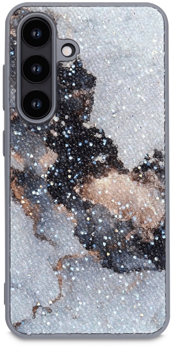 Casemania - Backcover - Geschikt voor - Samsung S25 FE - Glitter - Grijs