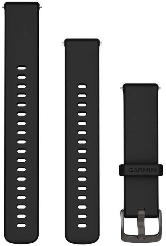 Garmin Siliconen Bandje Zwart 18mm