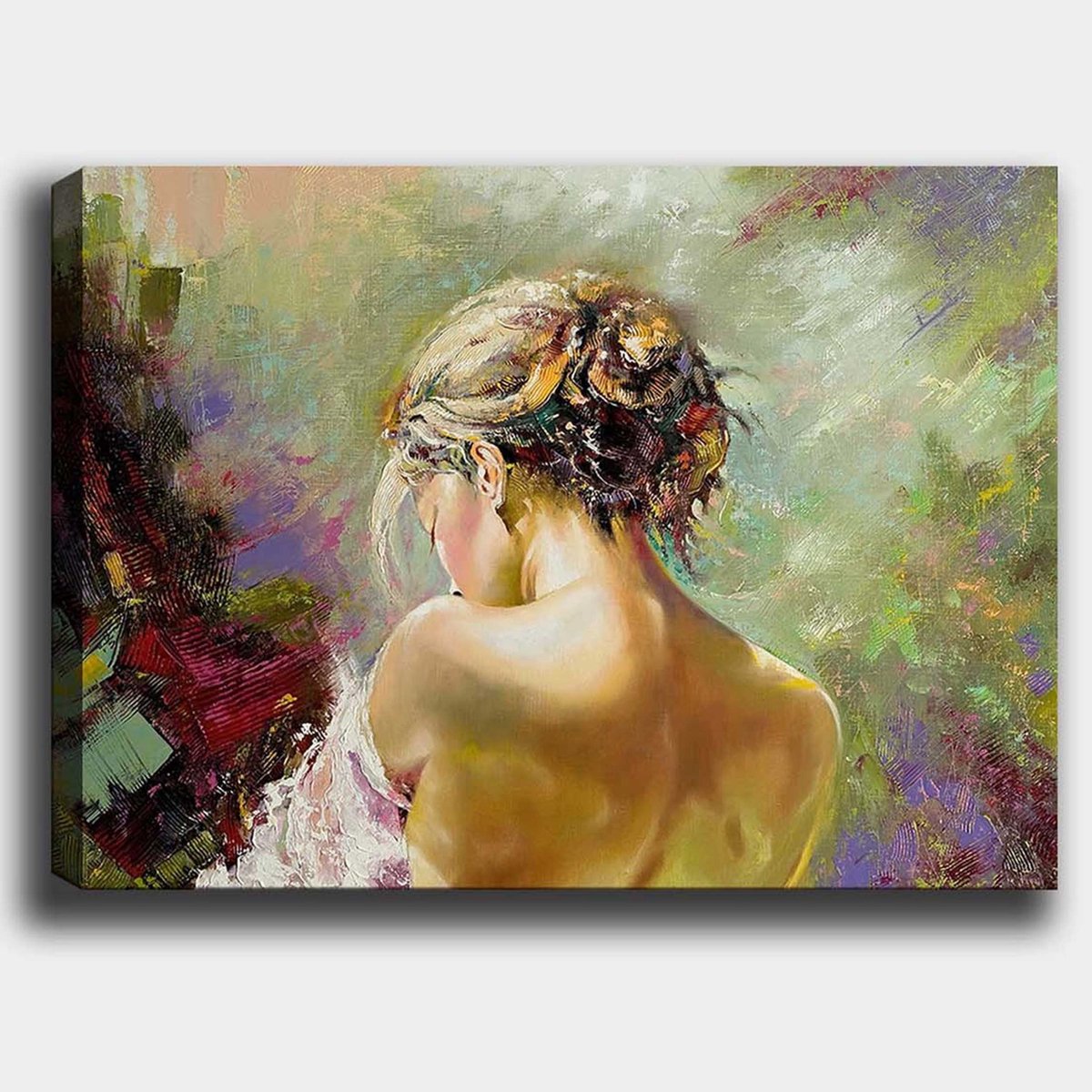 Asir - Schilderij - Veelkleurig - 70 x 100 cm