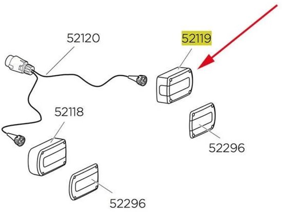 Thule achterlicht R EuroWay - TDD52119