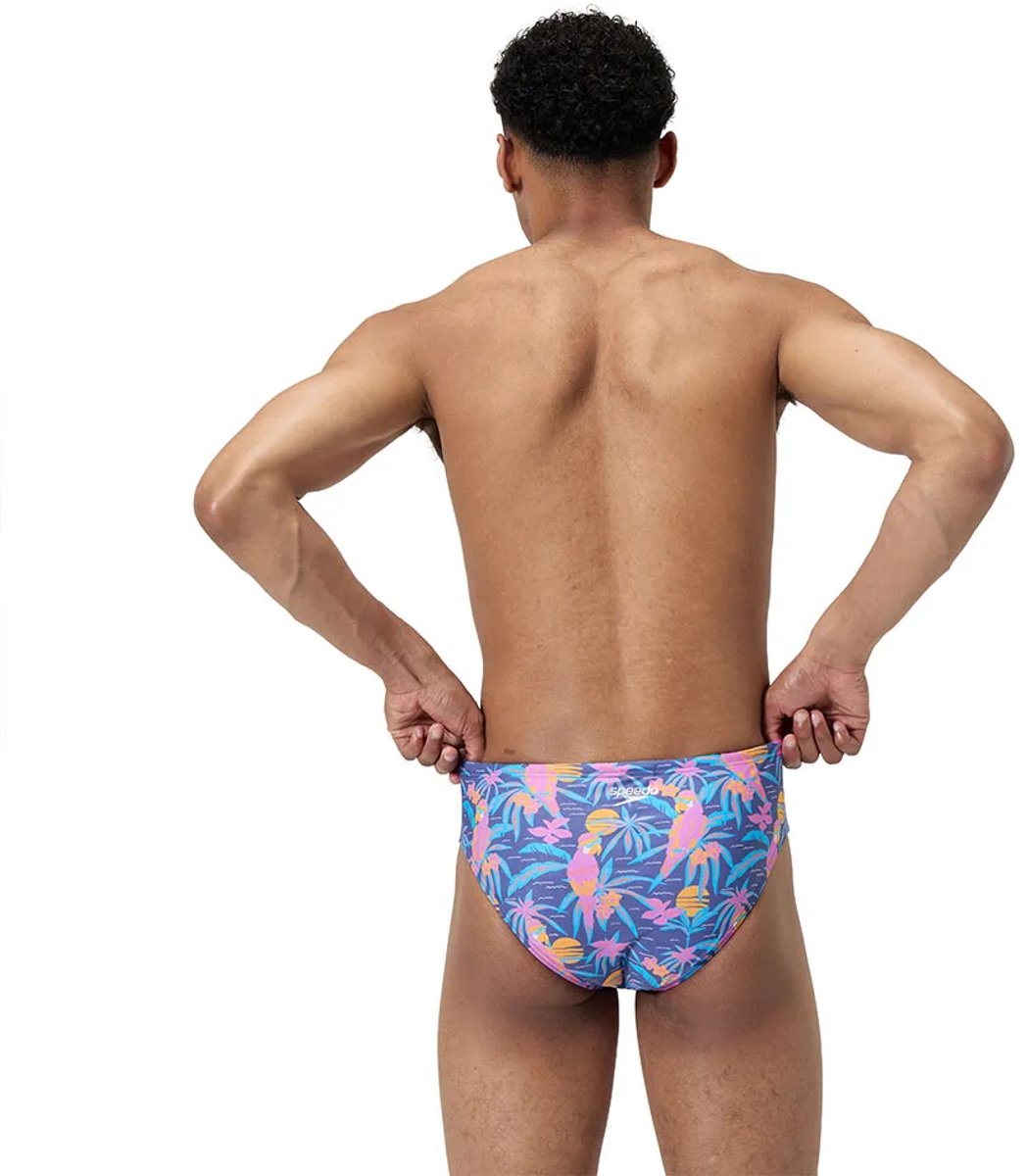 Speedo Allover Digital 8cm Zwemslip Blauw UK 26 Man — afbeelding 3