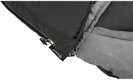 Outwell DS Contour slaapzak 220 cm Midnight Black rits rechts — afbeelding 3