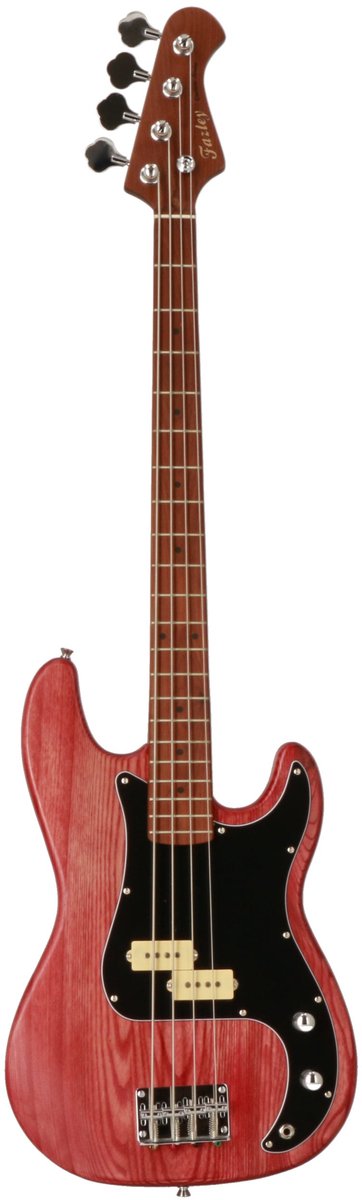 Fazley Outlaw Series Peacemaker Plus Red elektrische basgitaar met gigbag