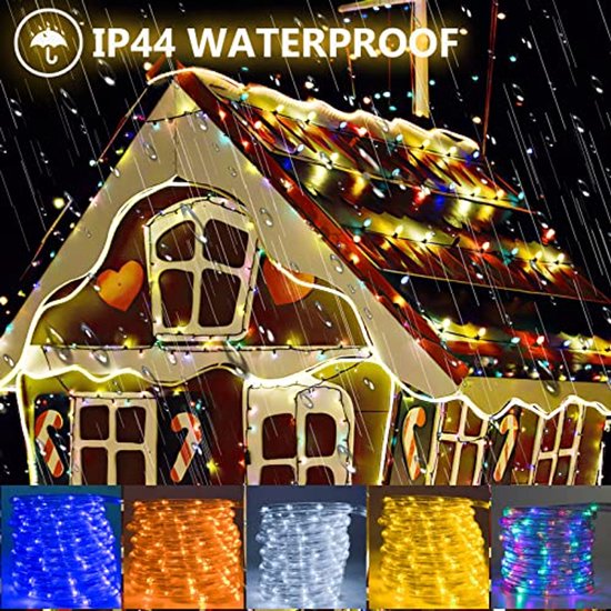 Ansobea Led-lichtslang voor buiten, 20 m, 480 leds, waterdicht