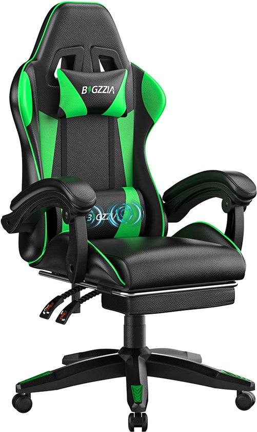 BIGZZIA Gamingstoel - Ergonomische gamestoel - Lendenkussen - BIGZZIA - €124,99
