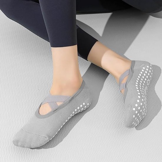 Yogasokken (2 paar) - Antislipsokken - Dames antislip yogasokken - Maten 35-41 - Dames Pilatessokken, antislip - Fitness antislip - Geschikt voor Pilates, Dans, Fitness van Merkloos — afbeelding 2