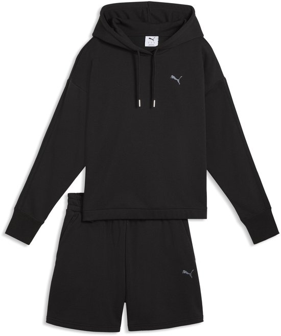 PUMA Short Hooded Relaxed Suit 5" TR Survêtement d'entraînement Femme - Puma Black