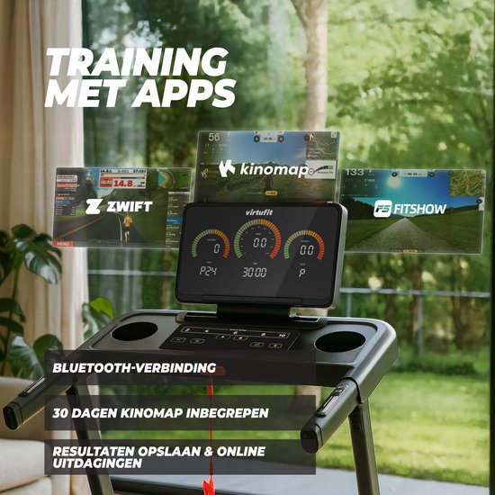 VirtuFit TR75i Loopband – Tot 12 km/u – 24 Programma’s – Verstelbare helling – Loopband inklapbaar – Hardloopband voor thuis – 2026 model