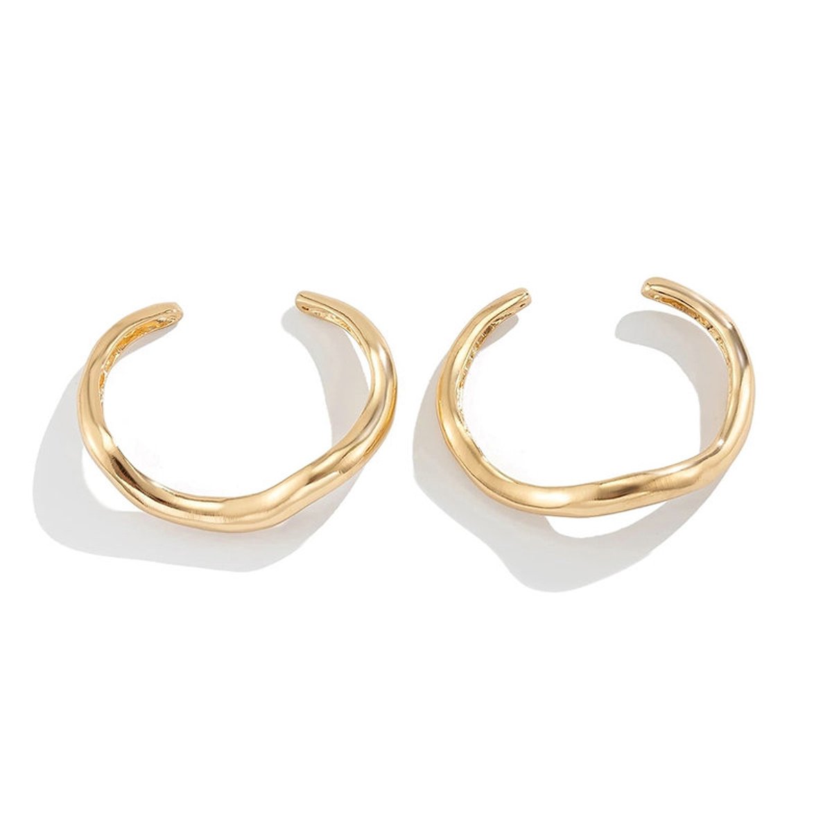Curve Bangle - Goudkleurig | Set van 2 stuks | Fashion Favorite