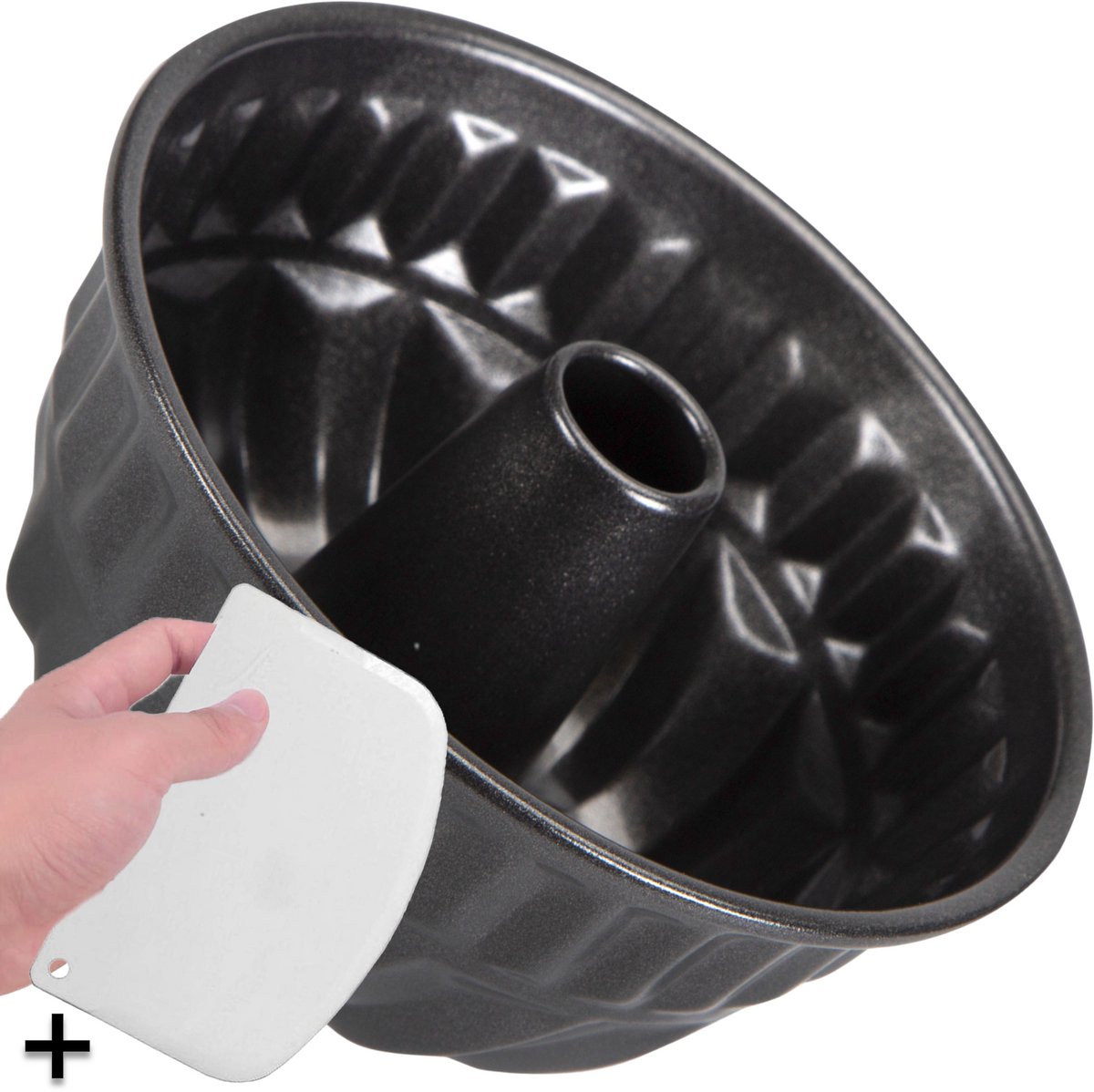 COOCK - Bakvorm - Tulband - Taartvorm met Antiaanbaklaag - 25 cm Diameter - Cakevorm - Incl. Deegschraper & E-Book