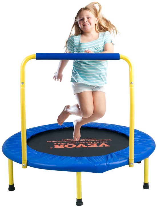 ROOTY Trampoline - Mini trampoline - Buitenspeelgoed - Indoor - Opvouwbaar - Met handvat - Kinderen vanaf 3 jaar - 81x92 cm