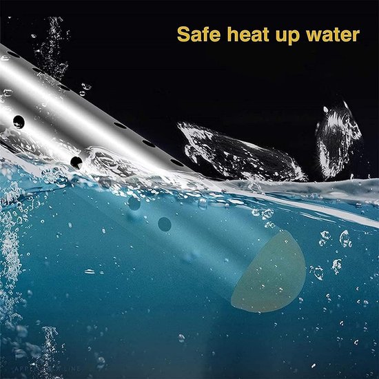 2000W snelkokende dompelverwarmer: compact en draagbaar, automatische veiligheidsuitschakeling, roestbestendig ontwerp voor baden, zwembaden en voetbaden. Gebruiksvriendelijke, hoogwaardige en duurzame waterverwarming (zwart) van Mixxar — afbeelding 4