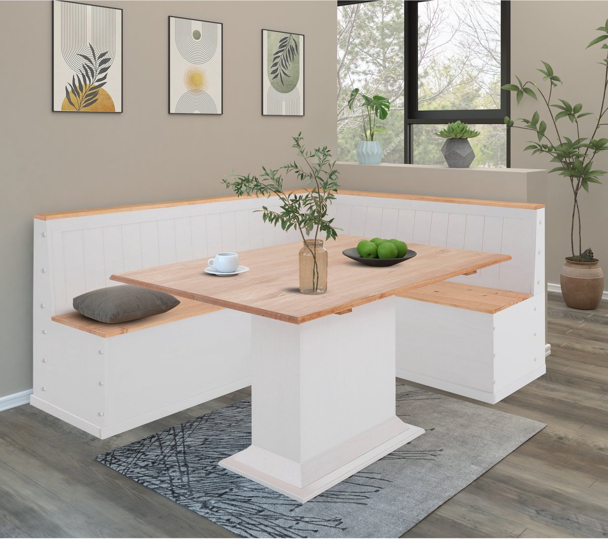 Notio Living Eettafel FixTop - 6-zits - Wit Grenen