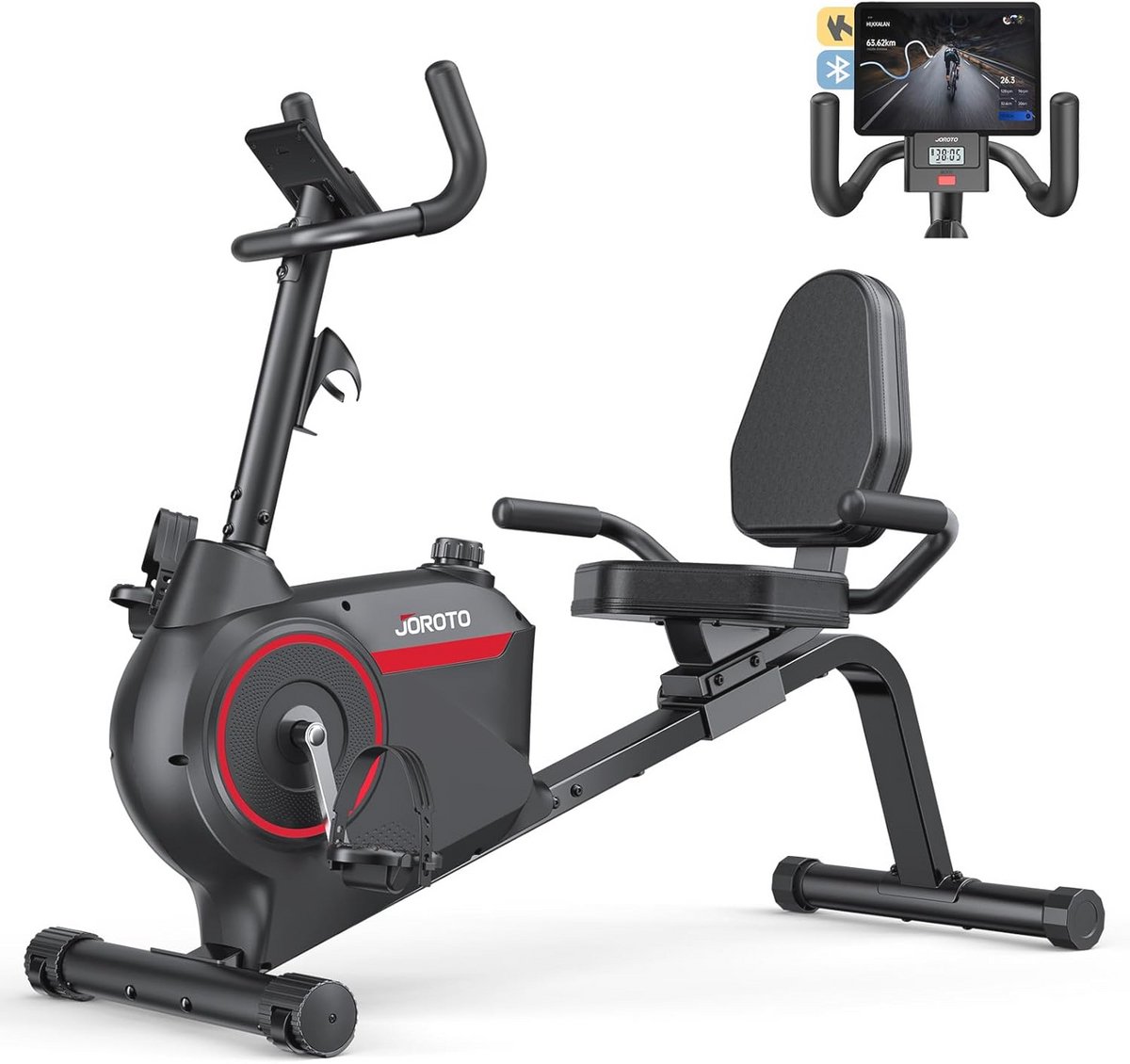 Ligfiets Bluetooth Magnetische Hometrainer met LCD Scherm - Ligfiets - €488,93
