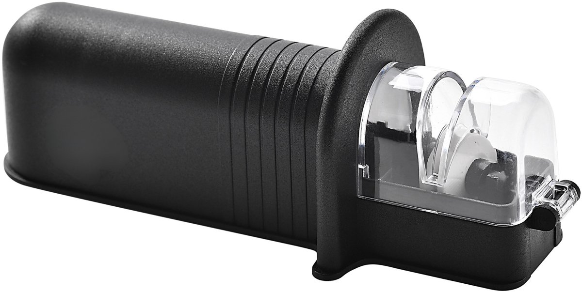 Dastium Home - Messenslijper- Doortrekslijper - Aanzetstaal - Slijpsteen - Professionele Knife Sharpener - Compact & Veilig - Voor Keukenmessen, Koksmessen & Zakmessen