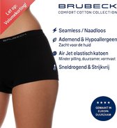 Brubeck Ladies Underwear Boxer Shorts - Coton élastique sans couture - Lot de 2 - Noir - XL