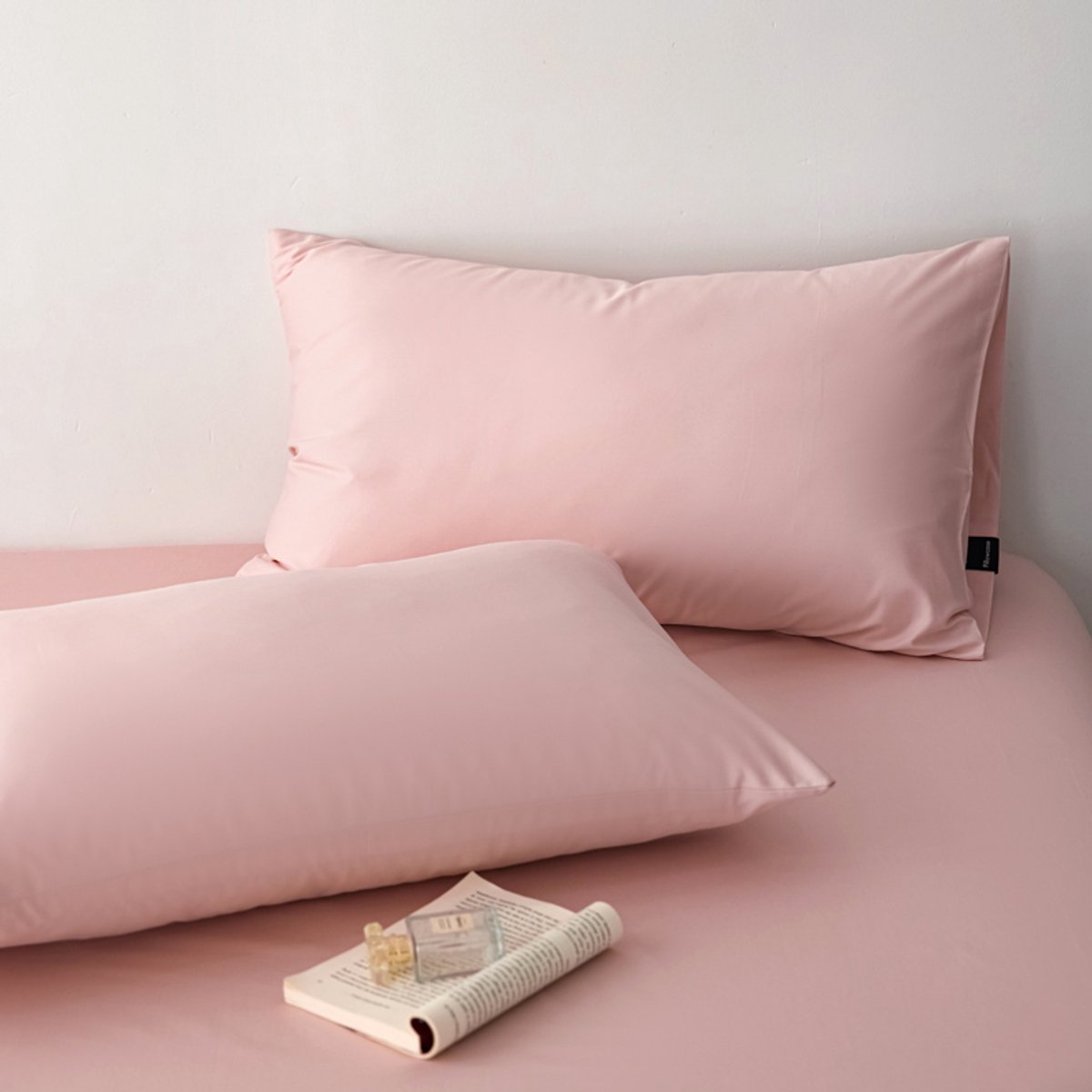 Kussensloop 100% Katoen – S100 Hoge Dichtheid – Peach Fuzz – 40×80cm (set van 2) – Zacht, Ademend & Antibacterieel-LichtRose