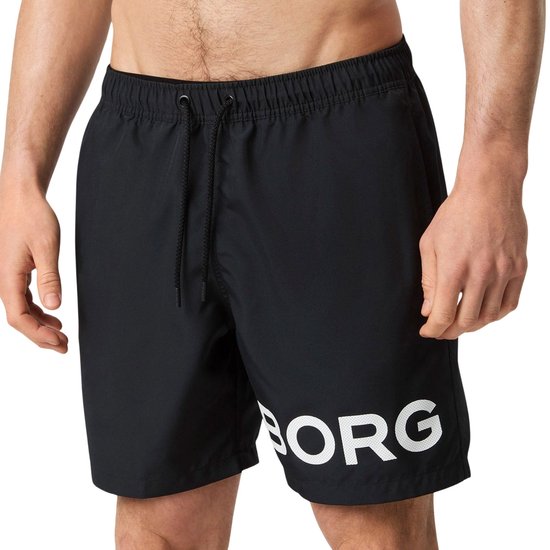 Maillot de bain Björn Borg pour homme - Short de bain pour homme - Zwart - Polyester recyclé - Taille L