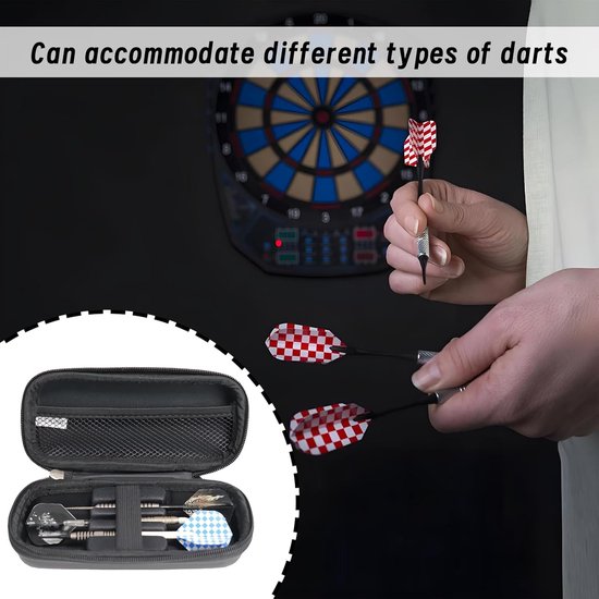 Darts Accessoires - Kan Alle Soorten Dartpijlen Beschermen - Zwarte Darttas - Klein en Draagbaar - Beveiligt Dartpijlen Zonder Rommel - Met Een Klein Compartment Voor Andere Accessoires - Klassiek — afbeelding 2