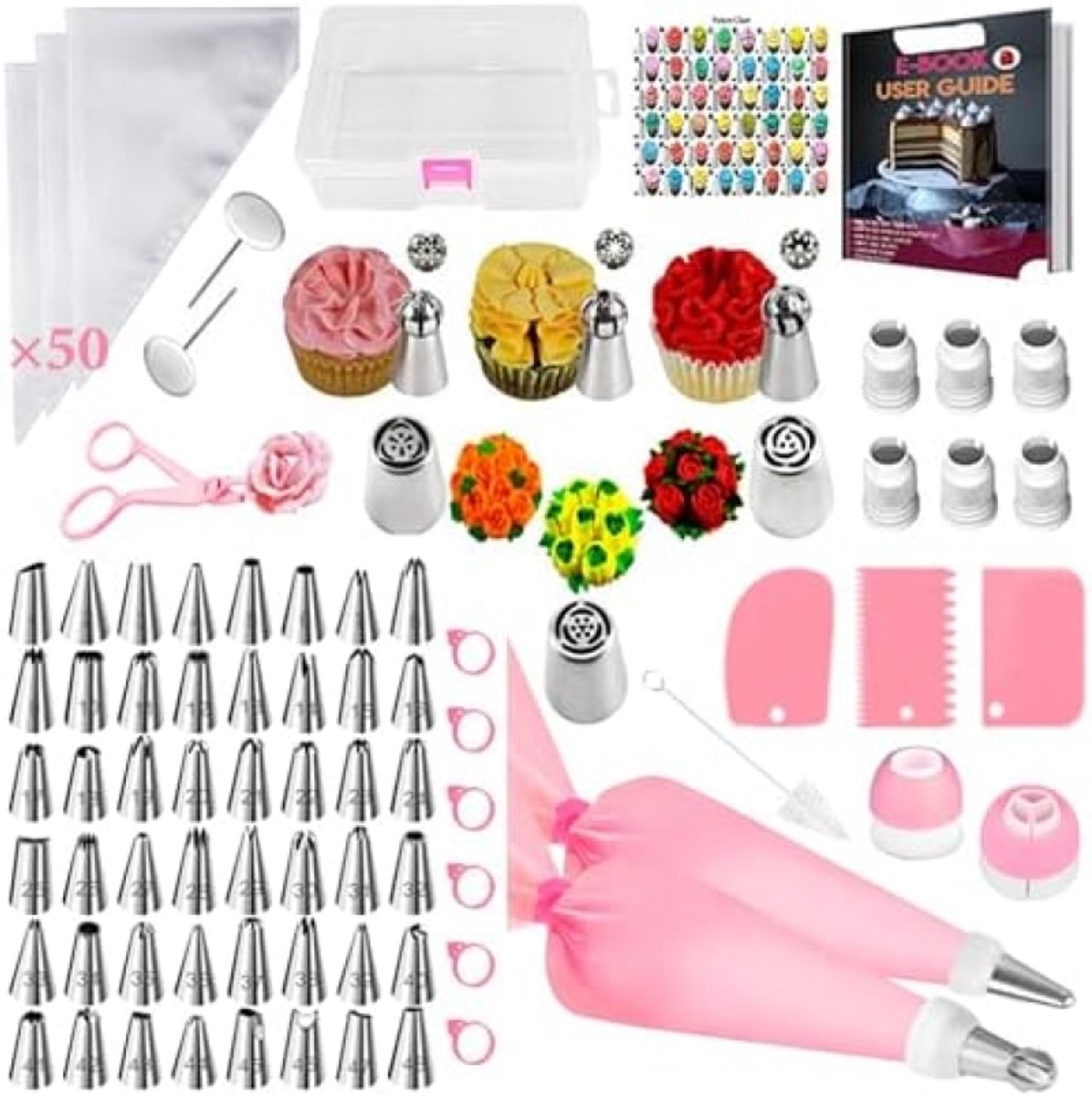 Complete Taartdecoratie Set - 129 Delige Bakkerscollectie