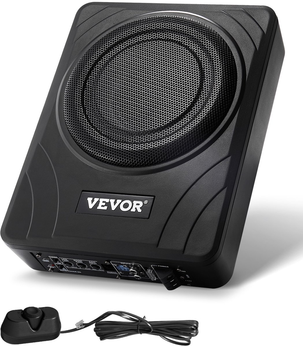 VEVOR Auto-Subwoofer Onder de Stoel 300 W Slank Actief Subwoofersysteem 203mm