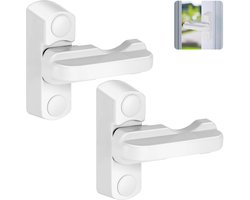 Vensterbeveiliging, 4 stuks raamslot, raamvergrendeling, inbraakbeveiliging, extra vergrendeling, zwenkvergrendeling, kinderbeveiliging voor UPVC raam, deur, balkon