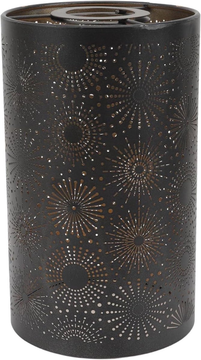 Provento - Moderne tafellampenkap met hol metaal gesneden ambachtelijke vintage design.
