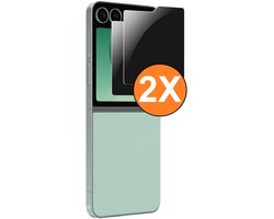 Screenprotector Geschikt voor Samsung Z Flip 6 / 7 FE - Flip 6 / 5/4 Privacy screenprotector 2 Stuks / Samsung Galaxy Z Flip 6 / 5 / 4 - Z Flip 7 FE screenprotector Privacy
