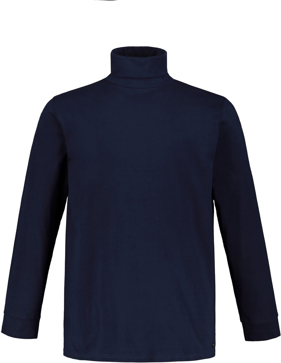 JP 1880 - Heren - Colshirt basic jersey lange mouwen - Donkermarine - Maat 6XL
