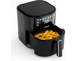 Airfryer 6L – 1700W Luchtfriteuse met Touchpaneel – Instelbare Temperatuur 80-200°C – Energiezuinig tot 70% – Zwart