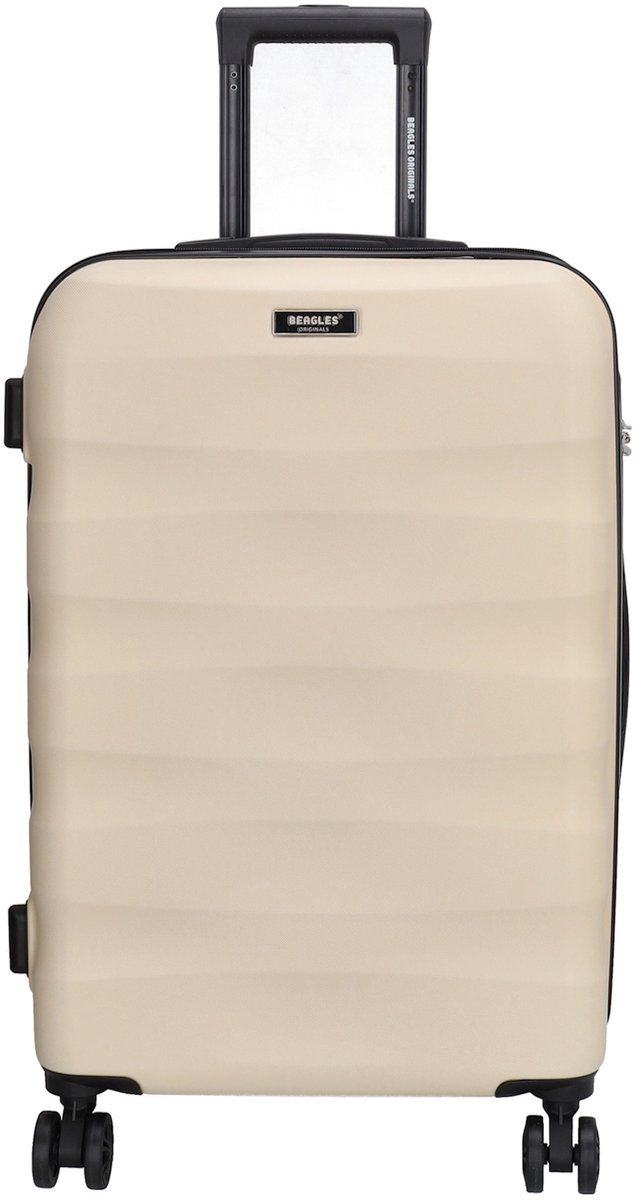 Beagles Originals Go Travel Grote Koffer - 66 cm - 60 Liter – Reiskoffer met Cijferslot - Beige