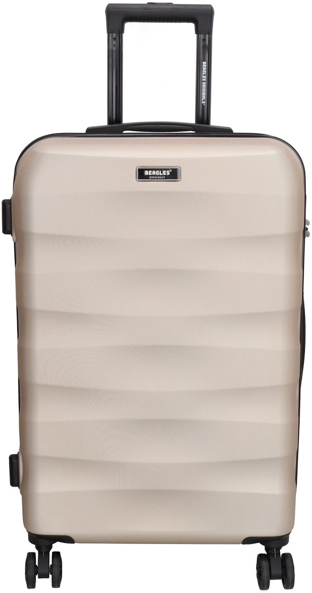Beagles Originals Go Travel Grote Koffer - 66 cm - 60 Liter – Reiskoffer met Cijferslot - Champagne