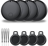 Buzzy GPS Tracker Android – 4 stuks - voor Hond en Kat - Werkt met Google 'Find Hub app' – Zonder Abonnement – GPS Tracker voor Auto, Hond, Kat, Kind & Bagage – Zwart