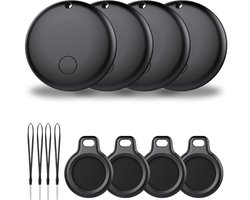 Buzzy GPS Tracker Android – 4 stuks - voor Hond en Kat - Werkt met Google 'Find Hub app' – Zonder Abonnement – GPS Tracker voor Auto, Hond, Kat, Kind & Bagage – Zwart