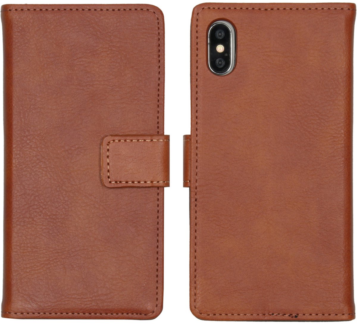 imoshion Hoesje - Geschikt voor Apple iPhone Xs / X - Luxe Bookcase - Bruin