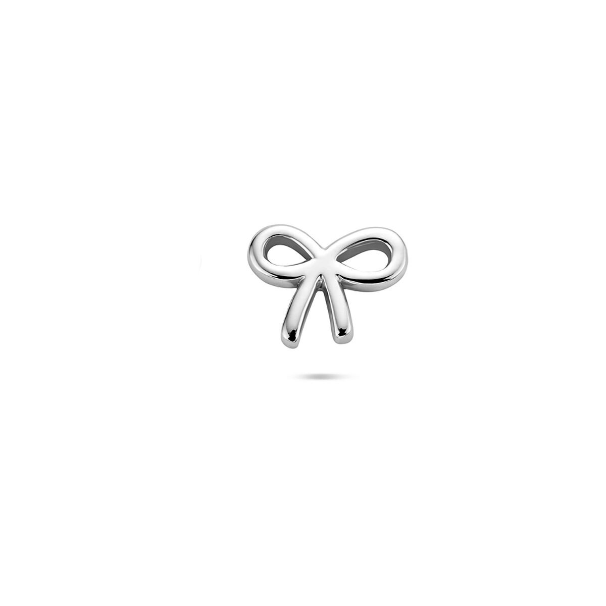 Zilveren gerhodineerde flat back piercing strik 6,5 mm - 1342191
