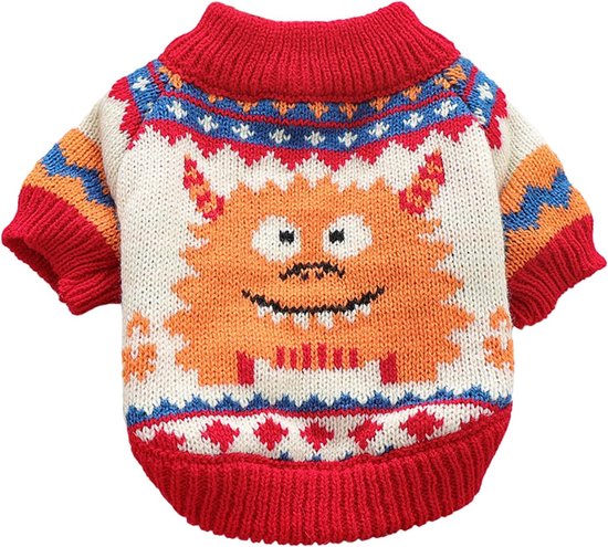 Hondenjas - Hondentrui - Hondentrui voor Kleine Honden - Pet Dog Sweater - Gebreide Trui Winterbreiwerk - Kat Warme Lichtgewicht Trui - Perfect voor Chihuahua - Vakantie - Kerstversiering - Kerst - Maat L