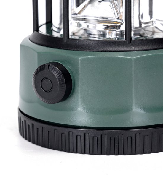 Noodlamp met Handvat - LED Tentlamp op Batterijen (exclusief) - Warmwit licht - Groene body - Dimbaar - Camping & Noodverlichting — afbeelding 4