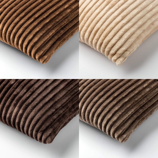 MART - Ensemble de coussins 4 pièces - coussins intérieurs inclus - 45x45 cm - marron, beige, taupe