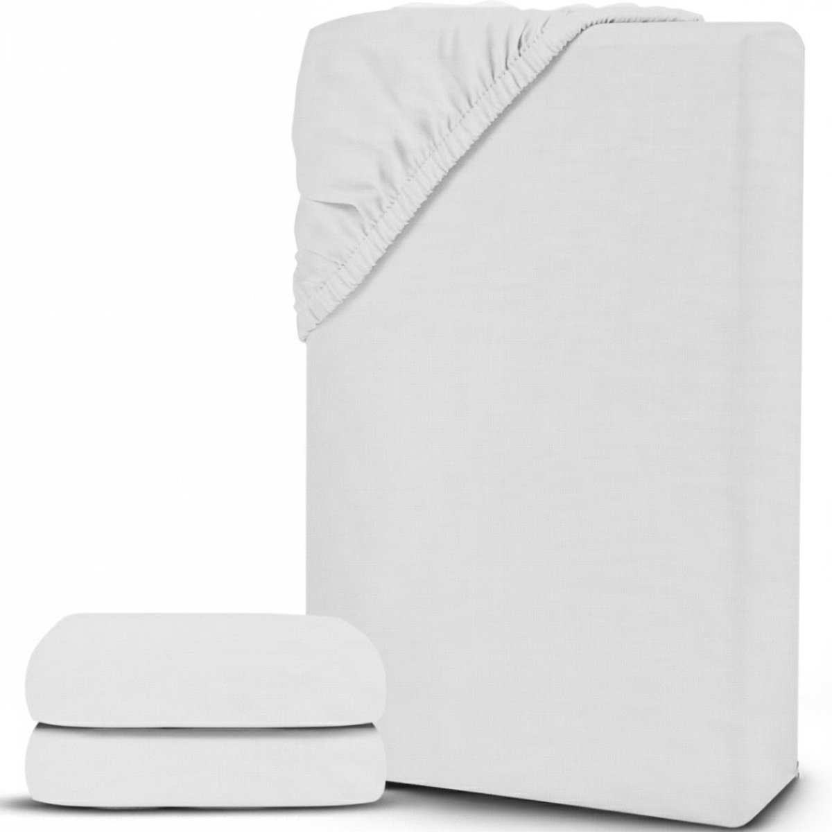 White-Label® Matrasovertrek 90x200 - Dekbedovertrek - Hoeslaken - Matrasbeschermer - Extra Zacht - Wit