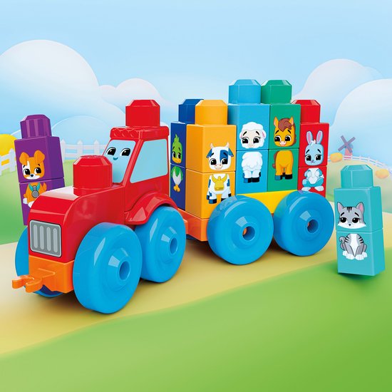 Mega Bloks dieren tractor kleurrijk bouwspeelgoed van Merkloos — afbeelding 3