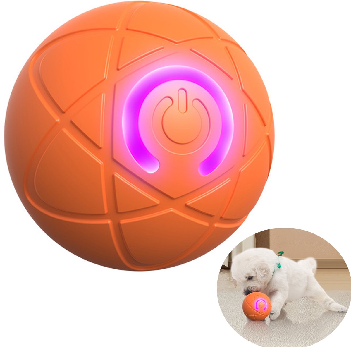 Elektrisch Katten Speelgoed met LED Licht – Automatische 360° Rollende Kattenbal – Interactieve Oplaadbare Speelbal voor Katten & Kleine Honden – Slim Bewegend Huisdierspeelgoed - ANMI